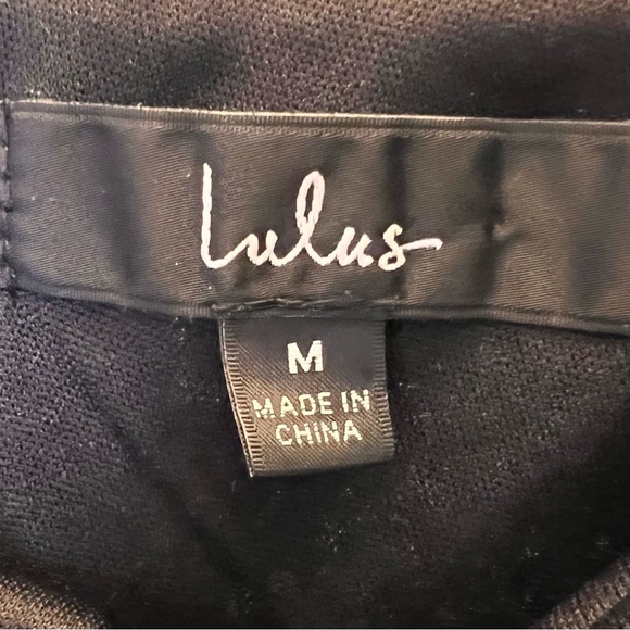 Lulus Teal Blue Black Sequin One-Shoulder Bodycon Mini Dress Medium Prom Lulu - Picture 5 of 12